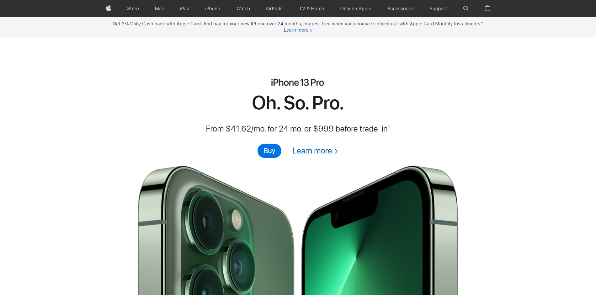 Apple website